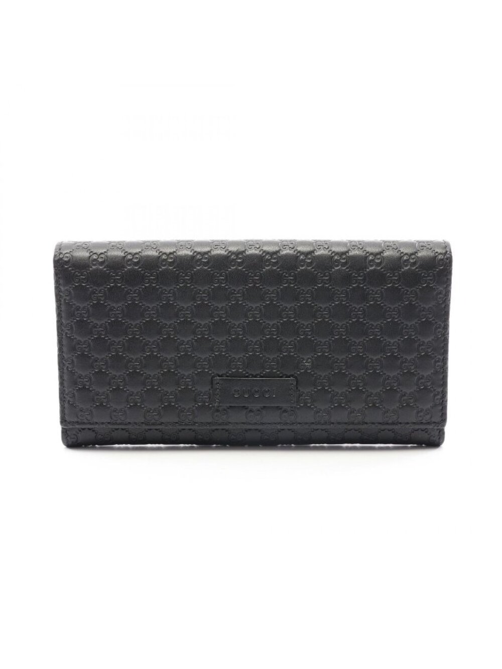 Gucci Bifold Wallet Micro Guccissima Black Leather Zip